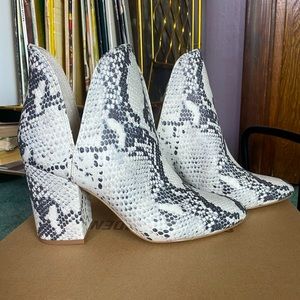 Steve Madden Snake Skin Rookie Booties